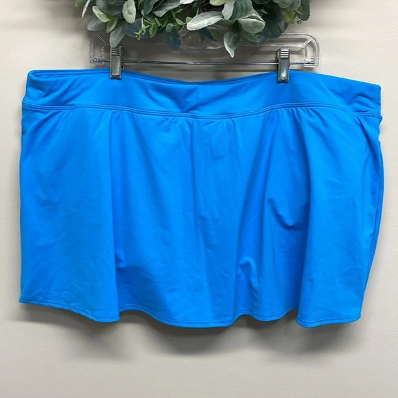 NWOT Lands’ End Turquoise Swim Skirt Tummy Control 26W/P - Picture 2 of 11
